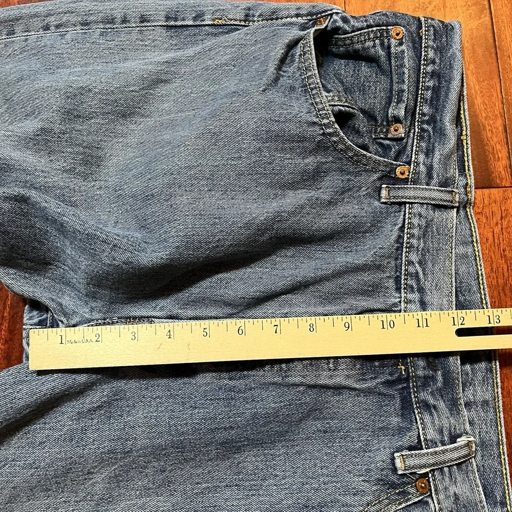 Levis 501 Jeans Mens 40x32 Blue Button Fly Denim Pants Faded Classic Original